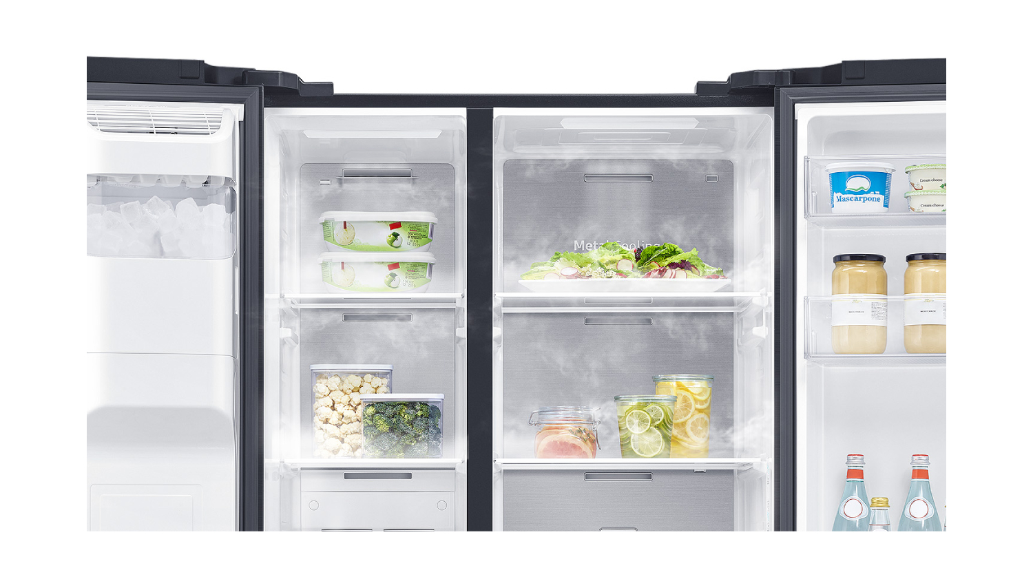 Samsung 635L Side by Side Fridge Freezer with Ice and Water Dispenser