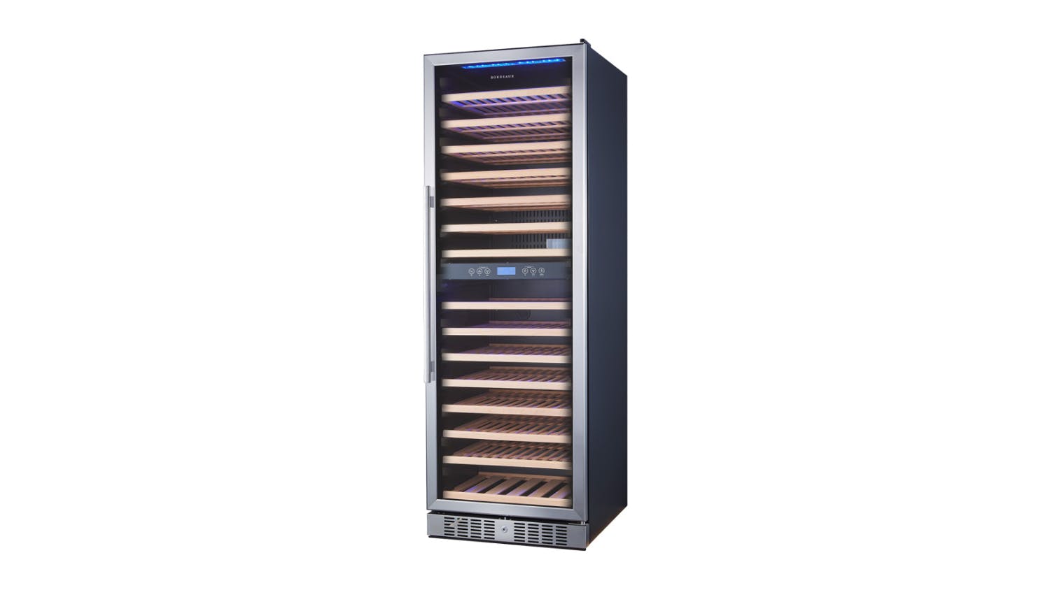Bordeaux 160 Bottle Dual Zone Right Hand Wine Cooler - Stainless Steel