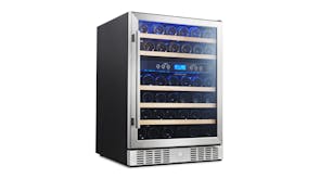 Bordeaux 46 Bottle Dual Zone Right Hand Wine Cooler - Stainless Steel