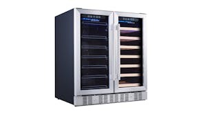 Bordeaux 100 Can & 33 Bottle Dual Zone Wine Cooler - Stainless Steel