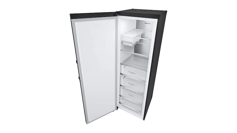 LG 324L Single Door Vertical Left Hand Freezer - Matte Black