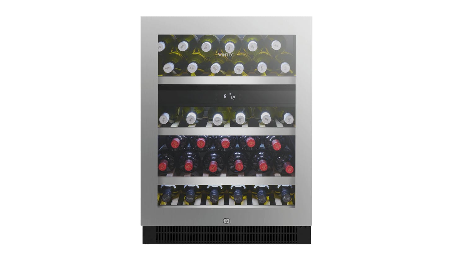 Vintec 50 Bottle Dual Zone Wine Cabinet - Stainless Steel