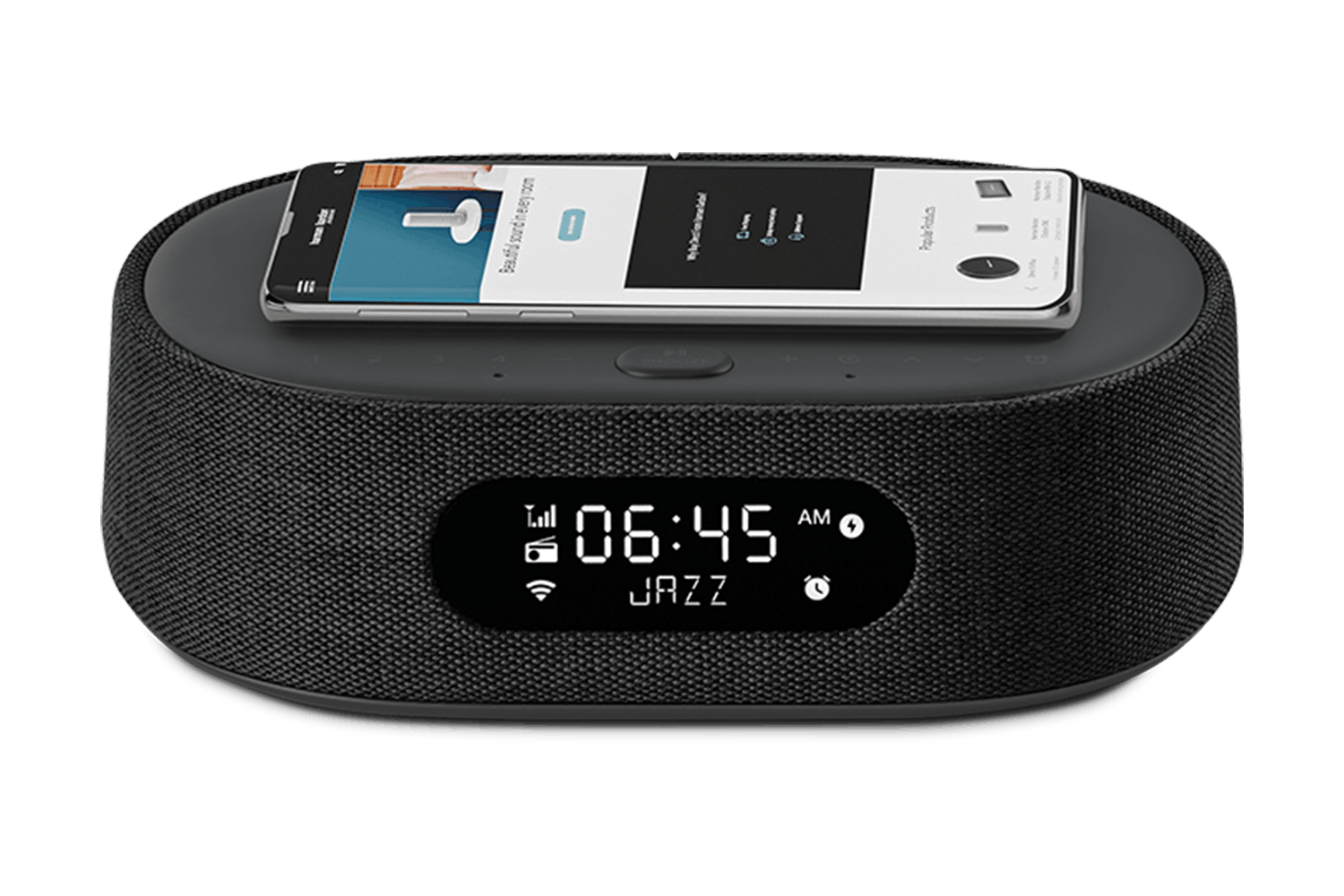 Harman Kardon Citation Oasis Alarm Clock with Wireless Charger - Black