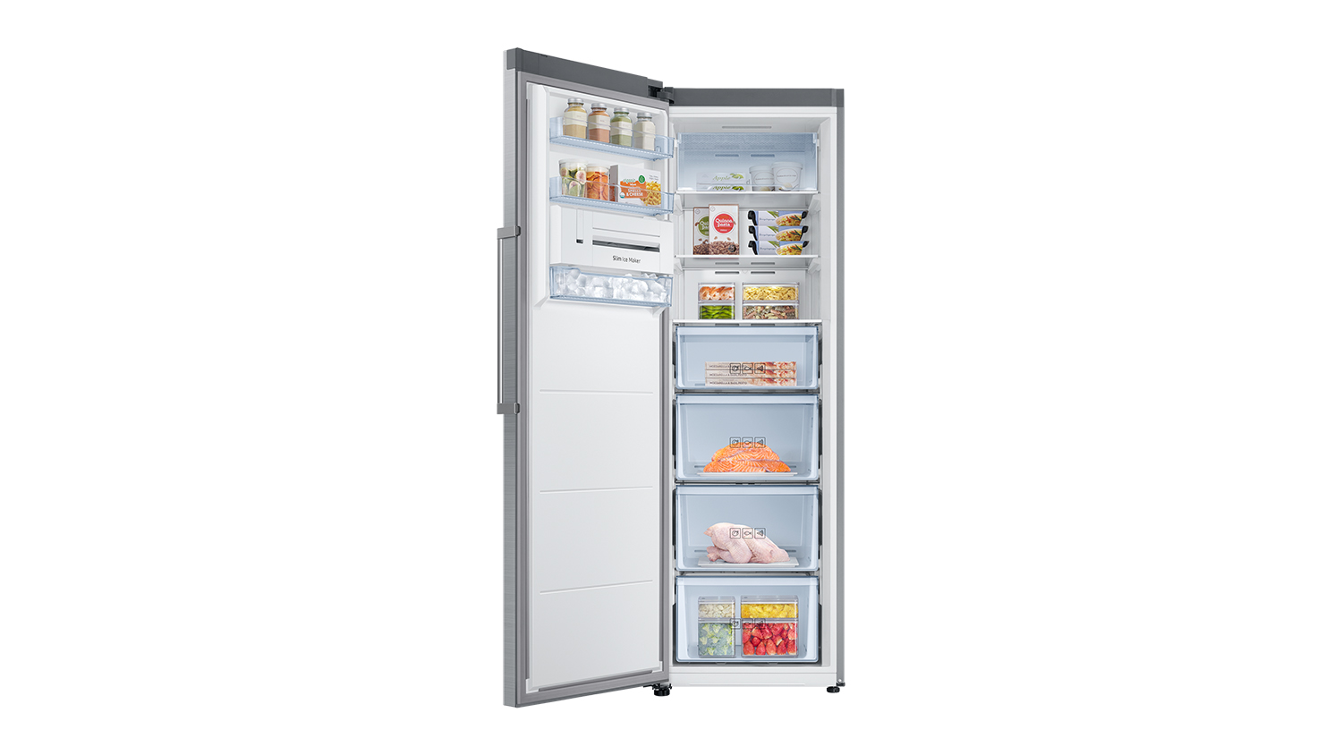 Samsung 323L Single Door Vertical Freezer - Stainless Steel (RZ32M71157F/SA)
