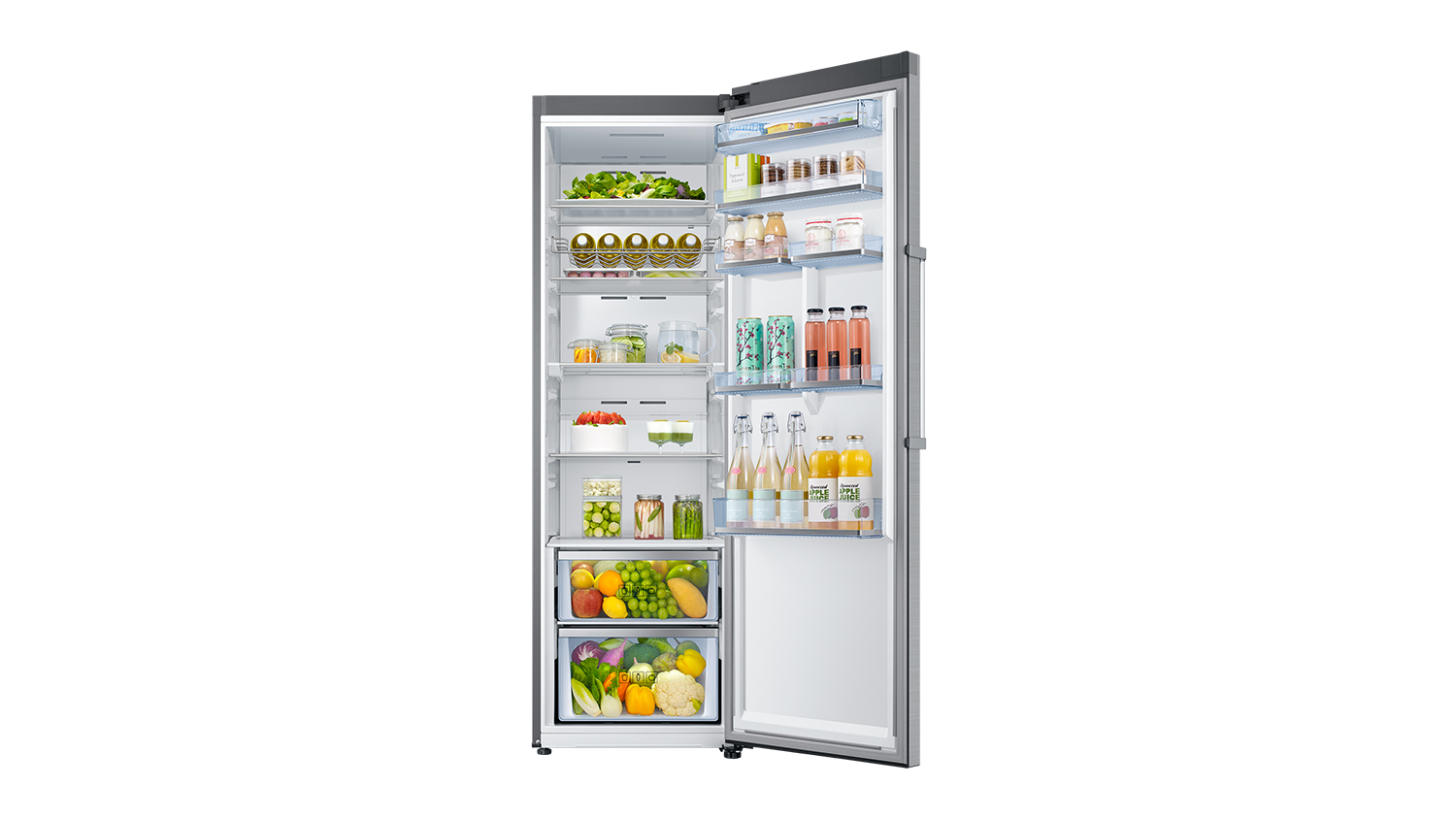 Samsung 387L Single Door Fridge - Stainless Steel (RR39M71357F/SA)