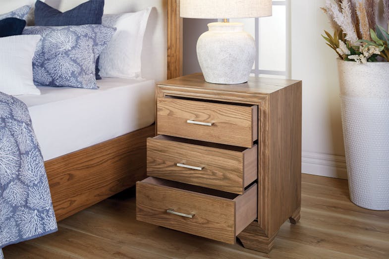 Venice 3 Drawer Bedside Table