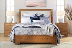 Venice Plain Upholstered Queen Bed Frame with 2 Drawer Base