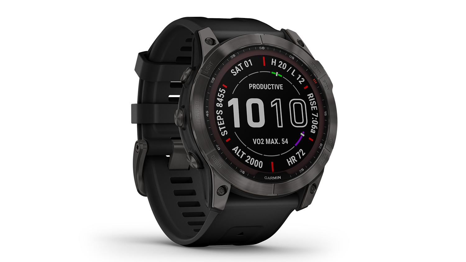 Garmin Fenix 7X Smartwatch - Carbon Grey DLC Titanium Case with