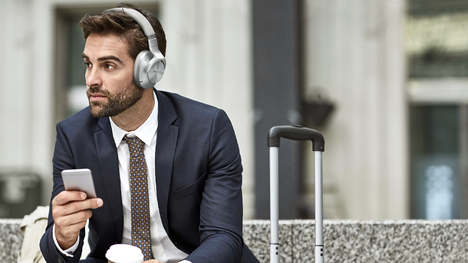 Technics EAH-A800 Wireless Noise Cancelling Over-Ear Headphones - Silver