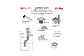 Sirius Easy Metal Roof 200mm Ducting Kit