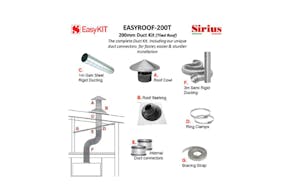 Sirius Easy Tiled Roof 200mm Ducting Kit