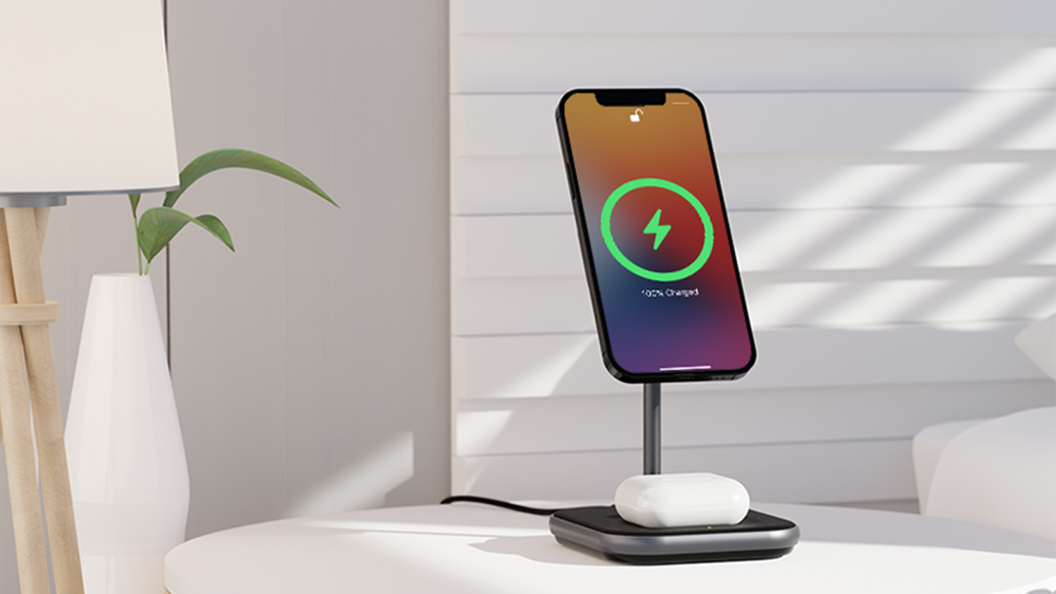 MagDesk 7.5W 2in1 Wireless Charger Black Harvey