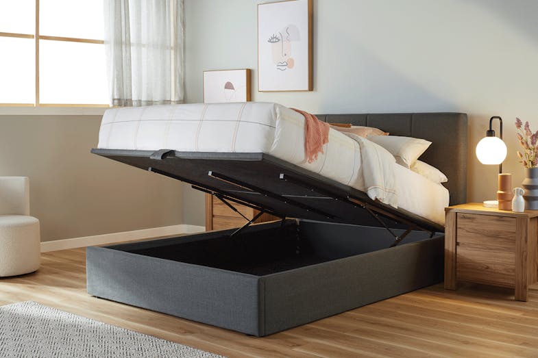 Marlow Queen Gas Lift Bed Frame by Nero Furniture