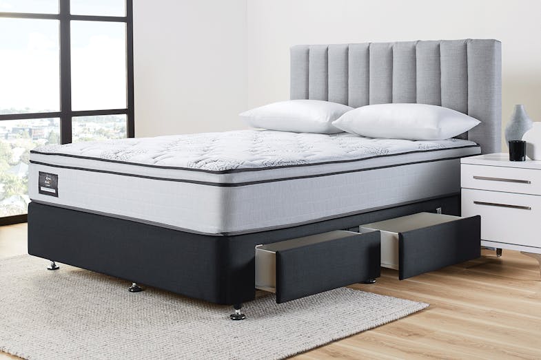 Conforma Classic Medium Queen Bed With Drawer Base by King Koil