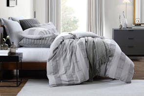 Subi Grey Duvet Cover Set by Private Collection
