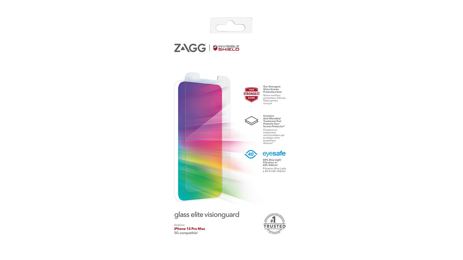 Zagg InvisibleShield Glass Elite VisionGuard for iPhone 13 Pro Max