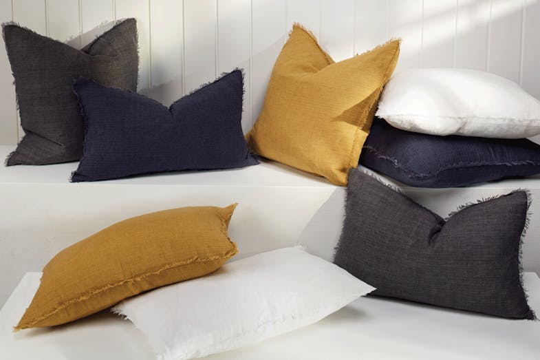 Alexia French Navy Square Cushion by Limon