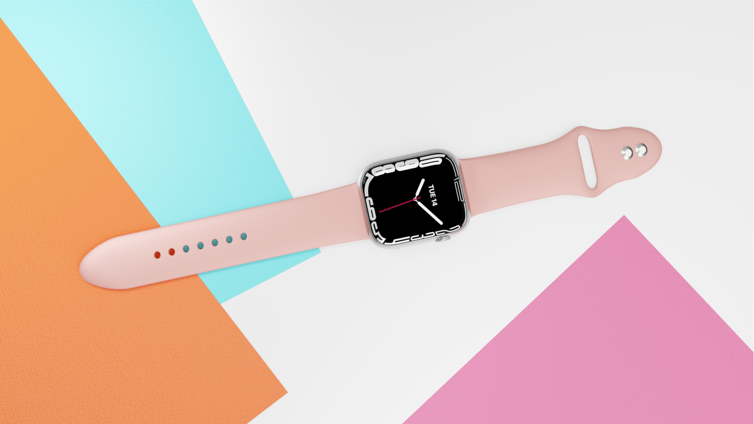 Cygnett FlexBand Silicone Band for Apple Watch 3/4/5/6/7/SE - Pink (Fit Case Size 42/44/45mm)