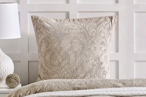 Henrietta European Pillowcase by L'Avenue - Stone