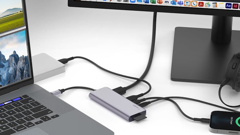Belkin USB-C 7-in-1 Multiport Hub Adapter - Grey