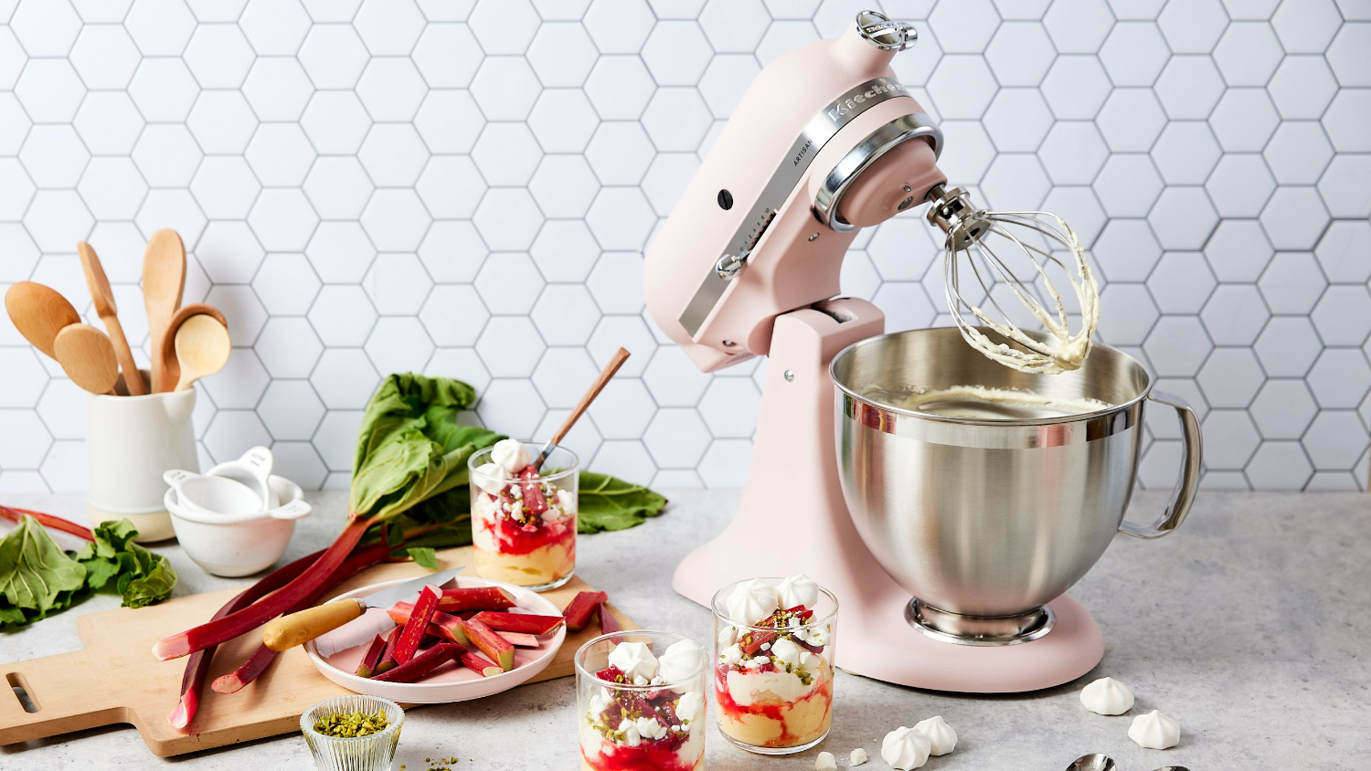 KitchenAid KSM195 Artisan Stand Mixer - Feathered Pink