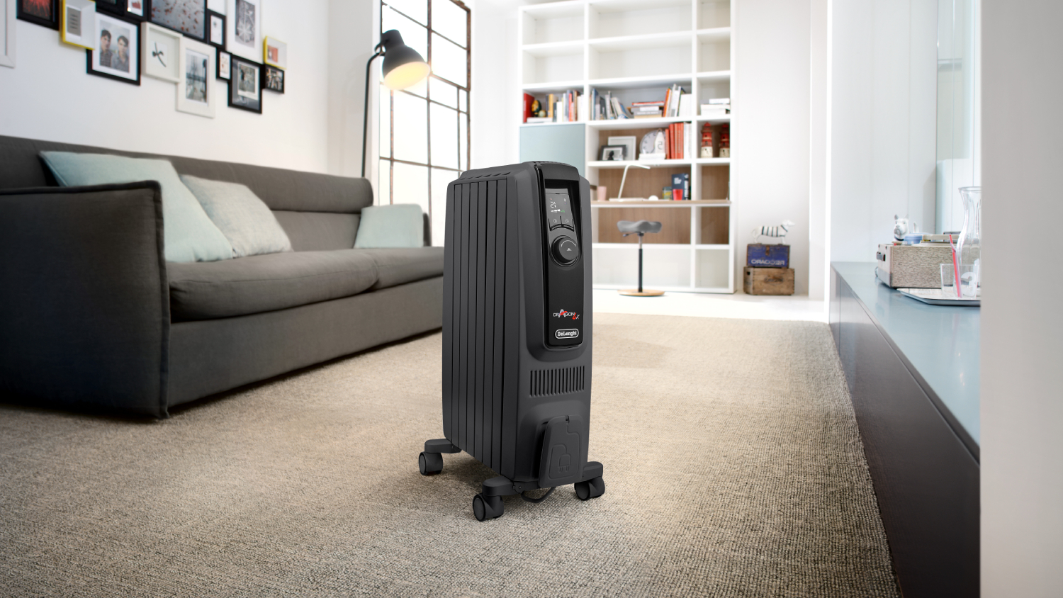 DeLonghi 1500W Dragon Oil Column Heater with Timer - Black | Harvey Norman  New Zealand