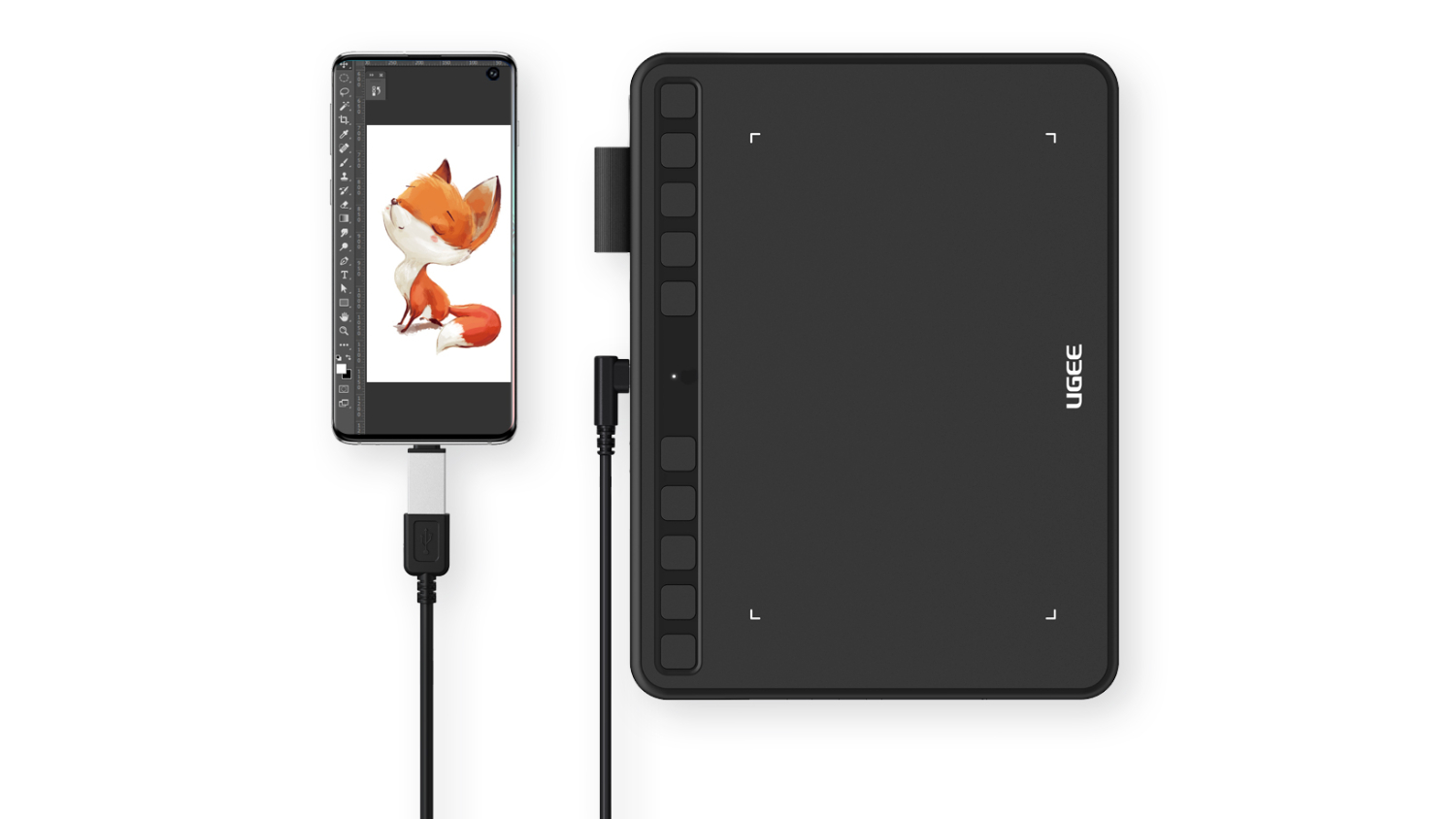 UGEE S640 6x4" Graphic Tablet with Pen Black Harvey Norman New Zealand