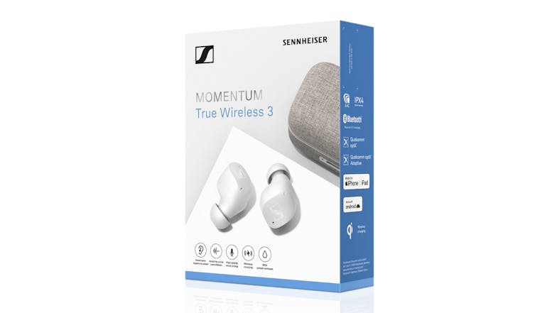 Sennheiser MOMENTUM True Wireless 3 Noise Cancelling In-Ear Headphones - White