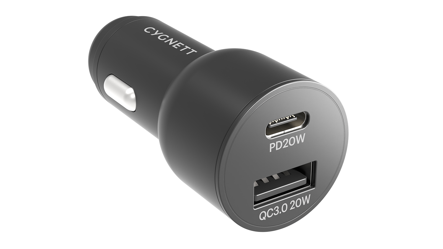 Cygnett CarPower 20W Dual Port Car Charger with 20W USB-C PD + 20W QC 3.0