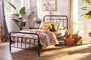 Willow King Single Bed Frame by Nero Furniture - Black