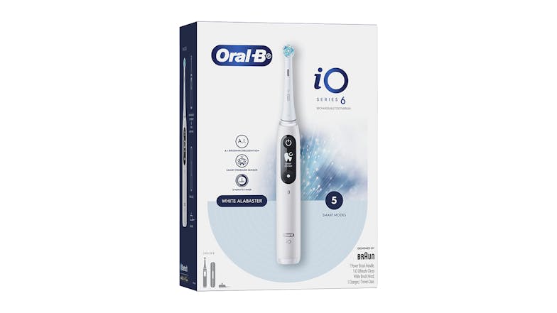 Oral-B iO 6 Series Electric Toothbrush with Travel Case - White (IOS6W)