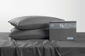 250tc Polycotton Sheet Set by Nu Edition - Charcoal - 40cm drop