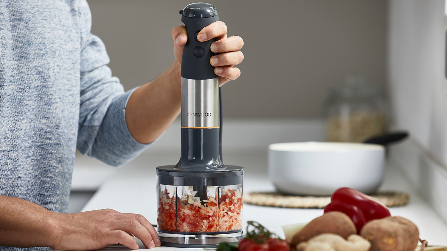 Kenwood Triblade XL Plus 1000W Hand Stick Blender - Grey (HBM60.307GY)