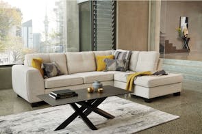 Dekota 4 Seater Fabric Sofa with Chaise by Paramount Furniture