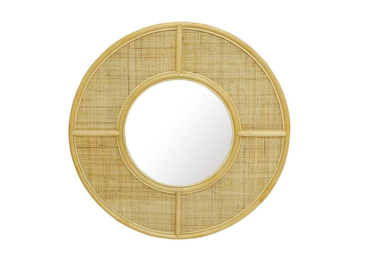 100cm Davana Woven Mirror - Natural