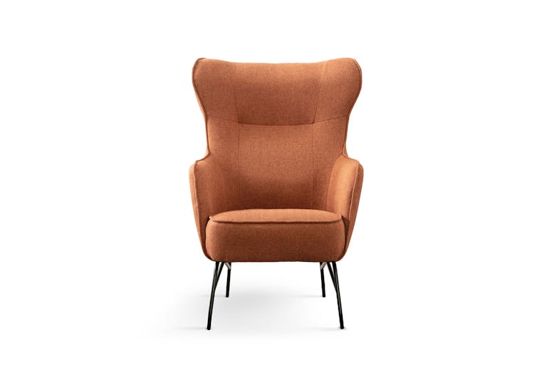 Bronx Accent Fabric Chair by Collage - Terracotta