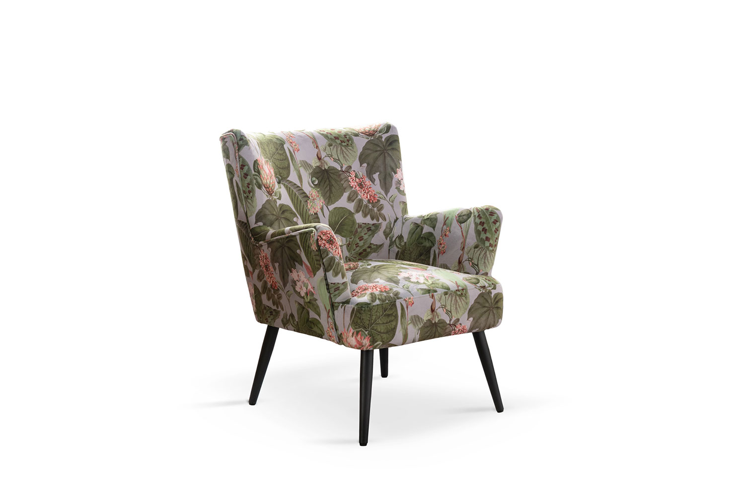 Faye Accent Fabric Chair Forest Printed Velvet Harvey Norman