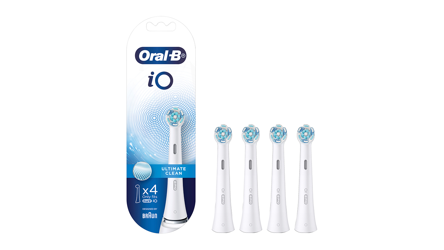 OralB iO Ultimate Clean Replacement Brush Head 4 Pack/White (CW4