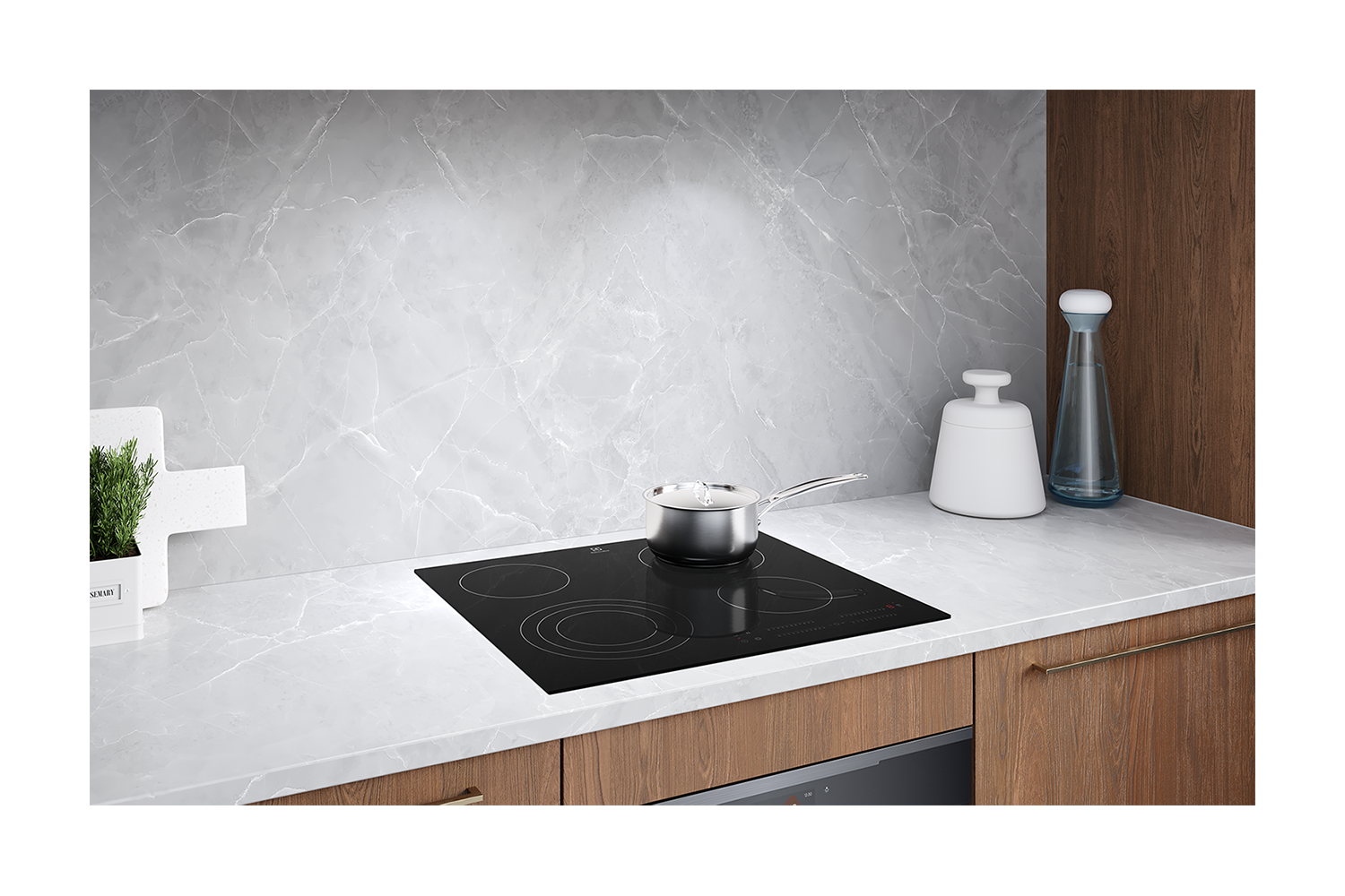 Electrolux 60cm 4 Zone Ceramic Cooktop Black (EHC644BE) Harvey