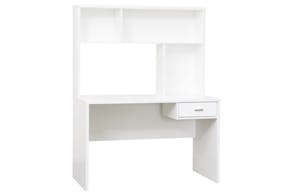 Otis 1 Drawer Desk and Hutch - All White