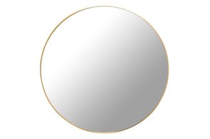 90cm Round Metal Frame Non-Bevelled Mirror by Stoneleigh & Roberson - Gold