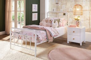 Willow King Single Bed Frame by Nero Furniture - White