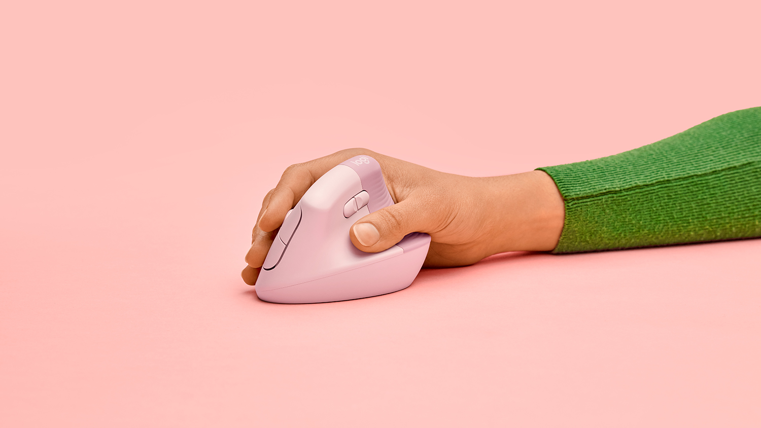 Logitech Lift Vertical Ergonomic Wireless Mouse - Rose