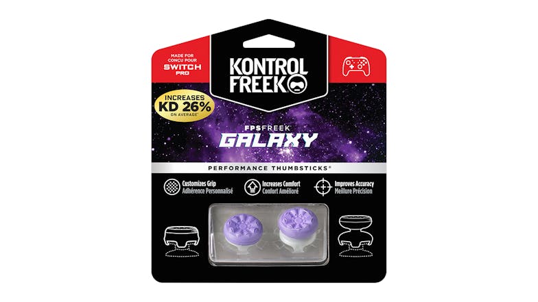 KontrolFreek FPS Freek Galaxy Performance Thumbsticks for Nintendo Switch Pro - Purple