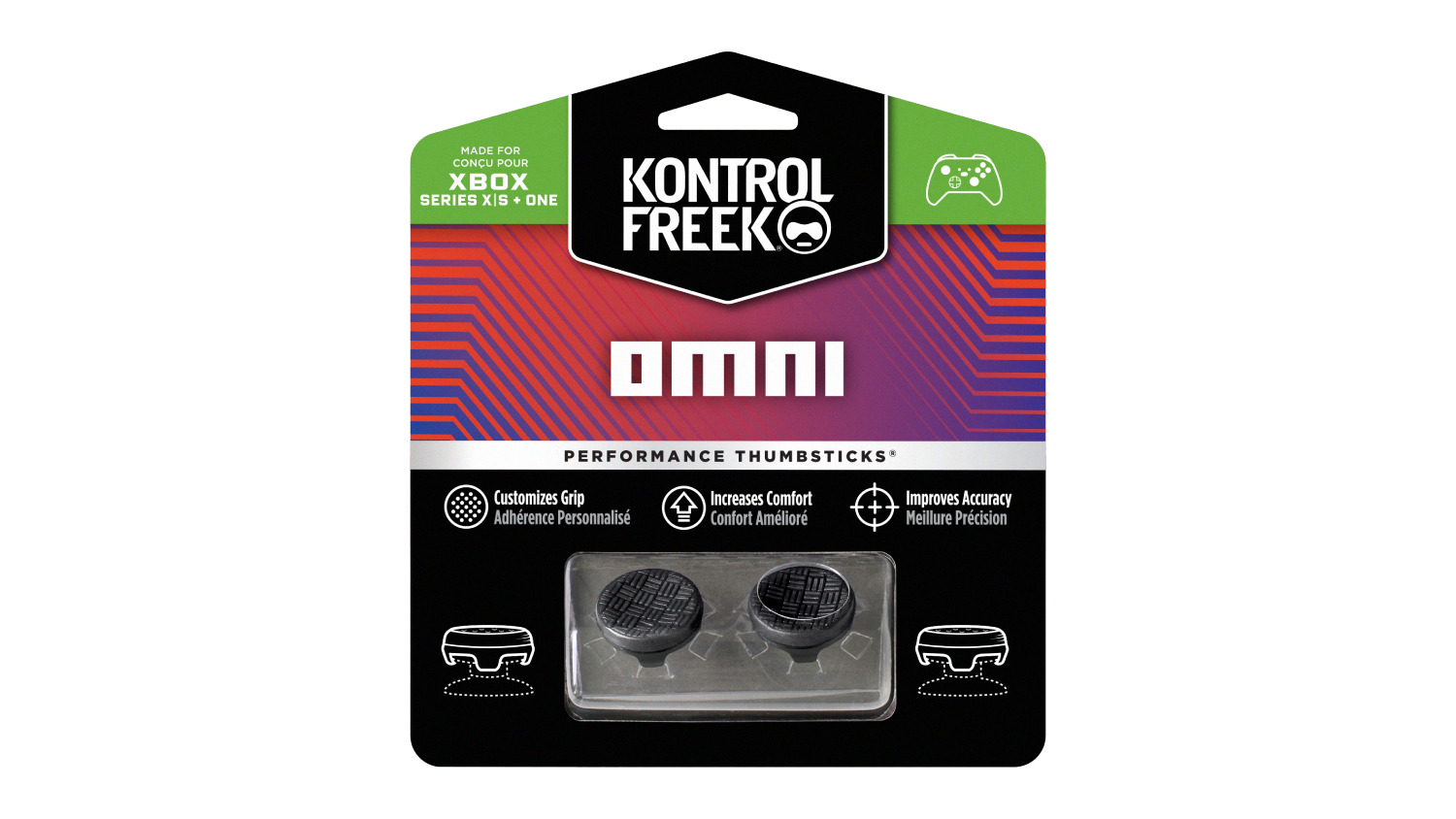 KontrolFreek Omni Performance Thumbsticks for Xbox One & Series X/S - Black