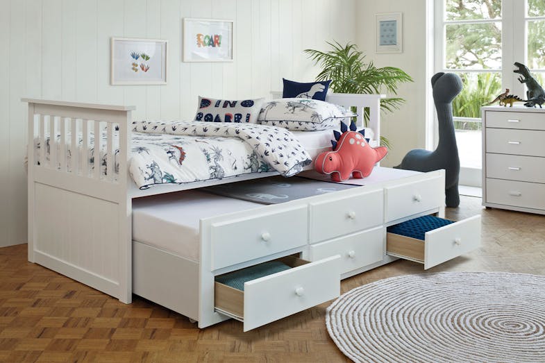 Bailey Captain's Single Bed Frame with Trundle Package