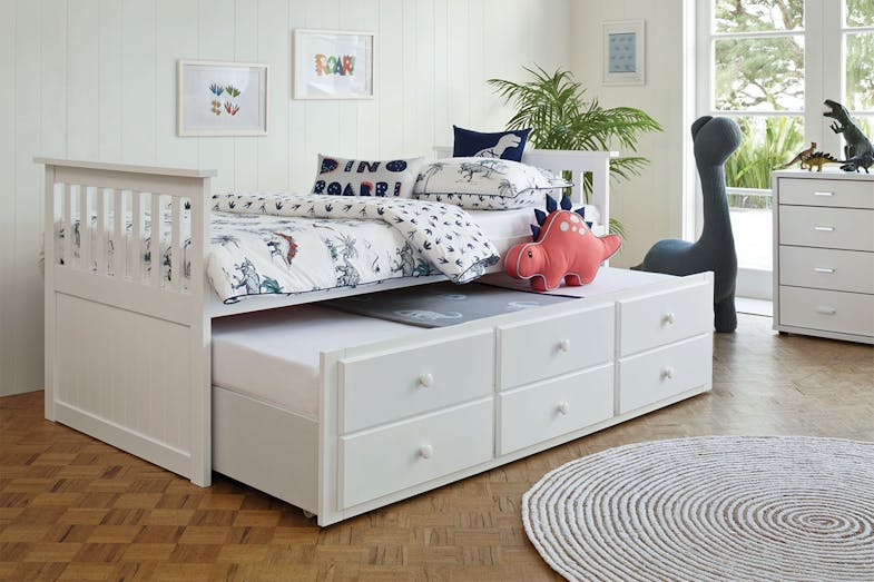 Bailey Captain's Single Bed Frame with Trundle Package