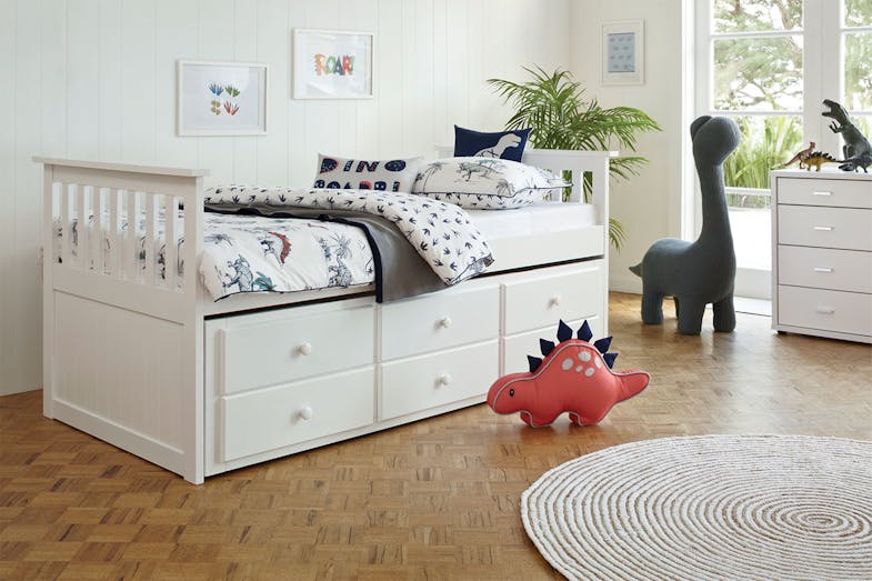 Bailey Captain's Single Bed Frame with Trundle Package