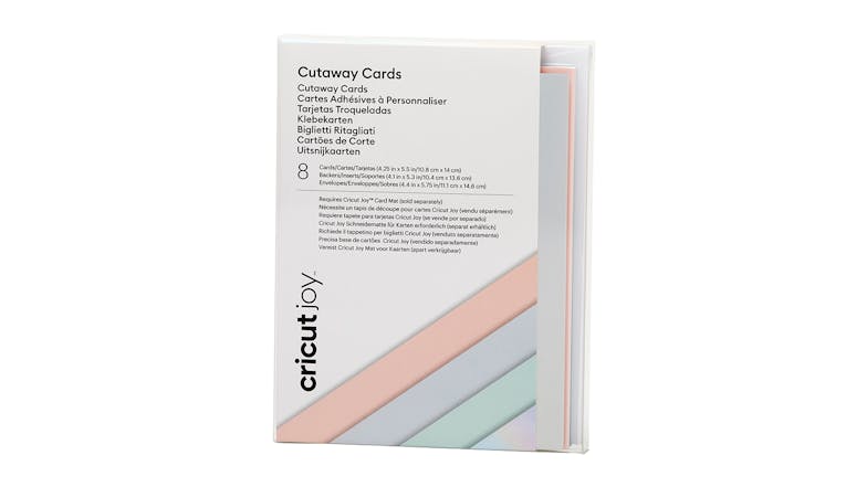 Cricut Joy Cutaway Cards 4.25" x 5.5" - Pastel Sampler (8 Cards)