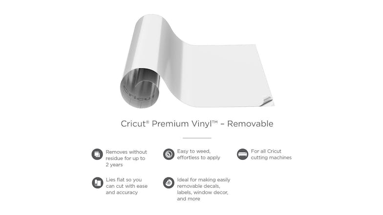 Cricut Removable Premium Vinyl 12" x 48" - White